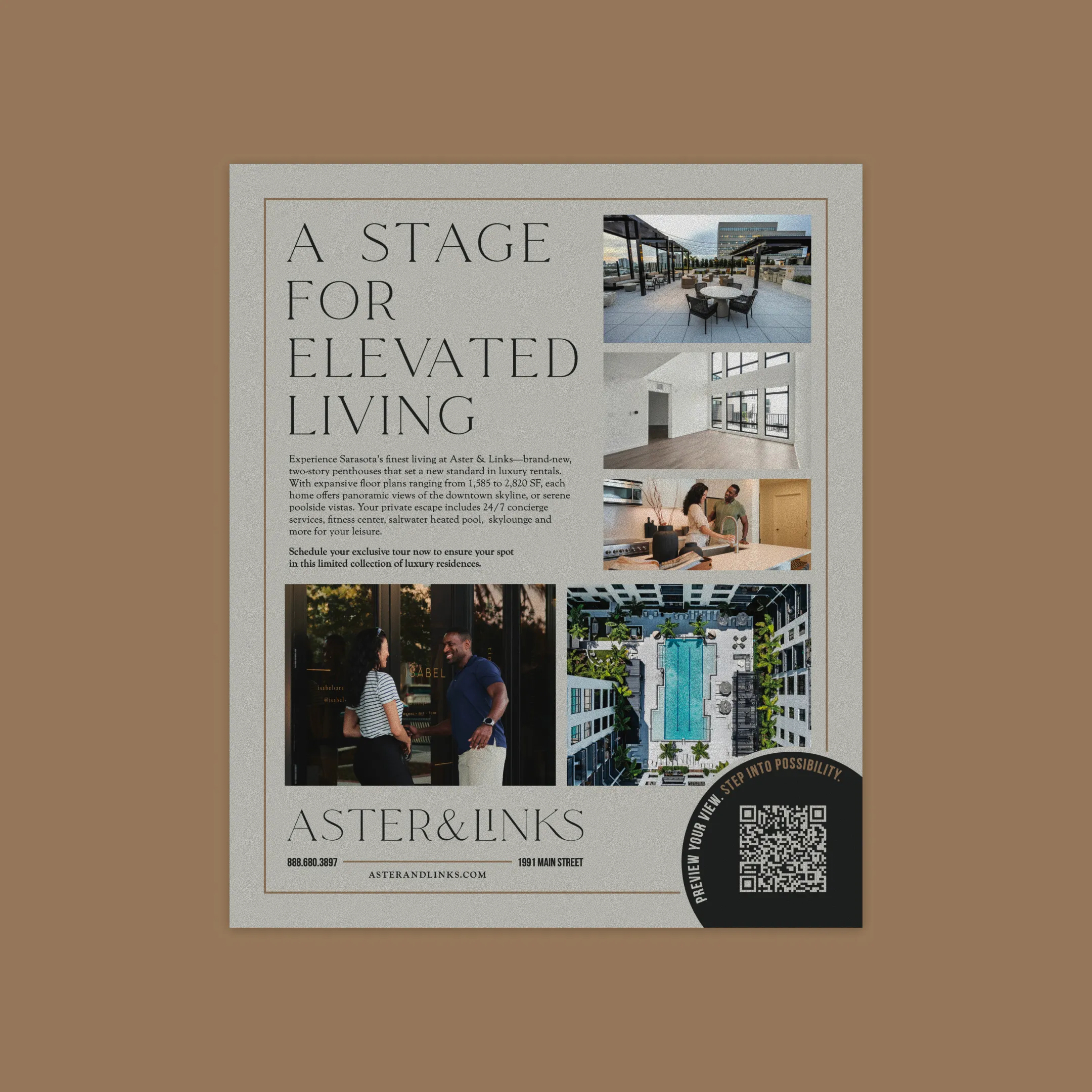 Aster & Links Creative Design Print Ad