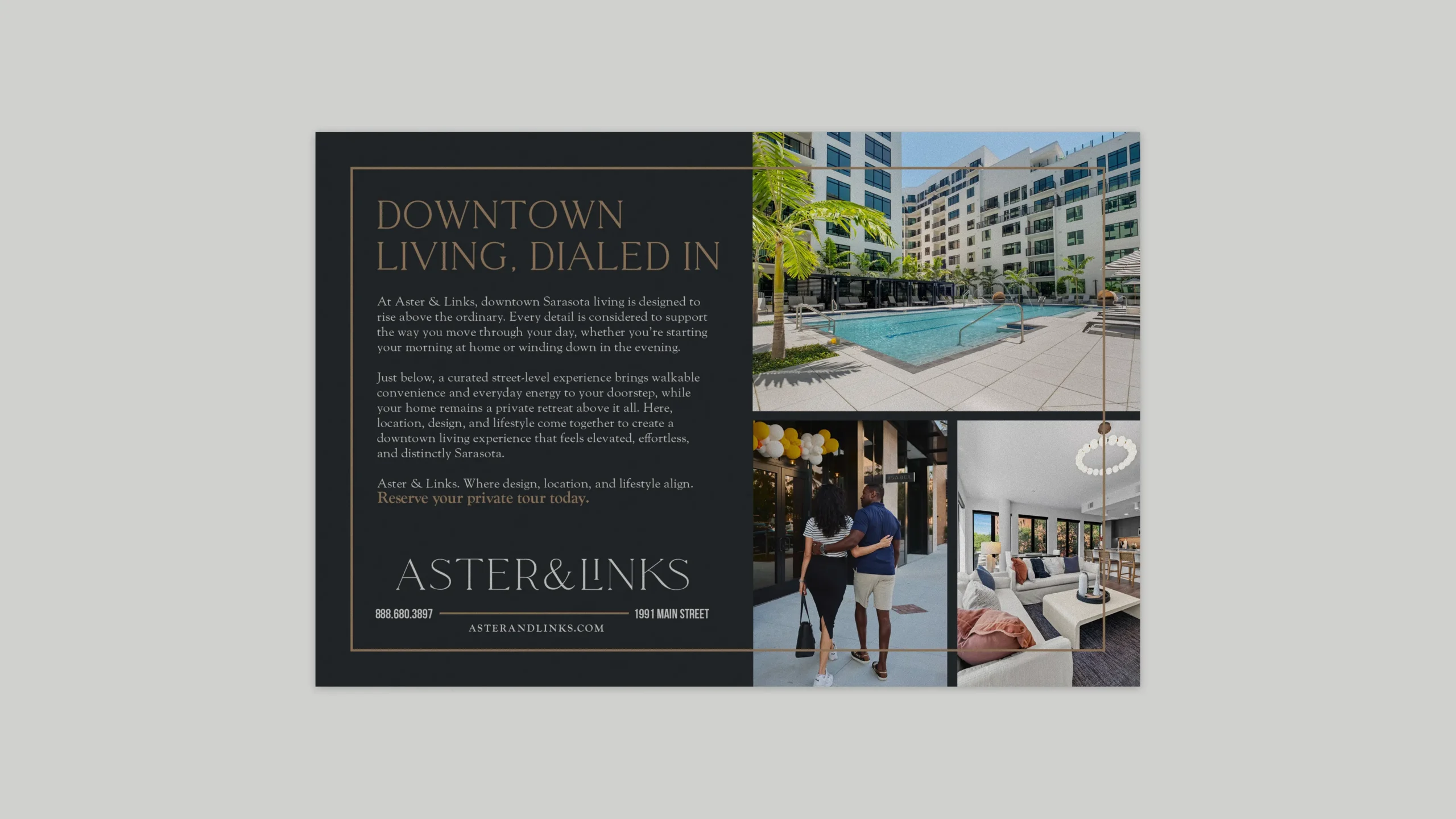 Aster & Links Creative Design Print Ad